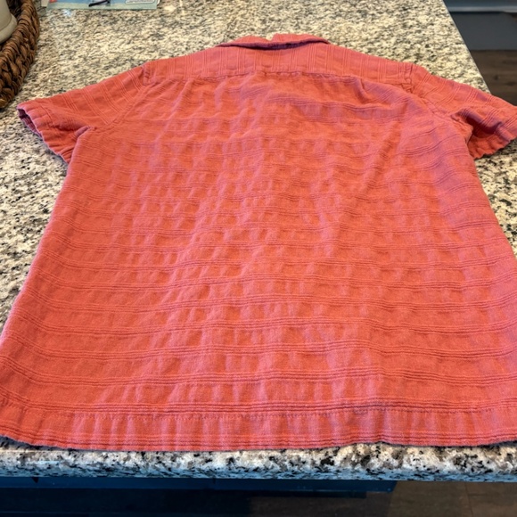 J. Crew Factory Short-sleeve textured camp shirt Burnished Barn - Small - Picture 2 of 6